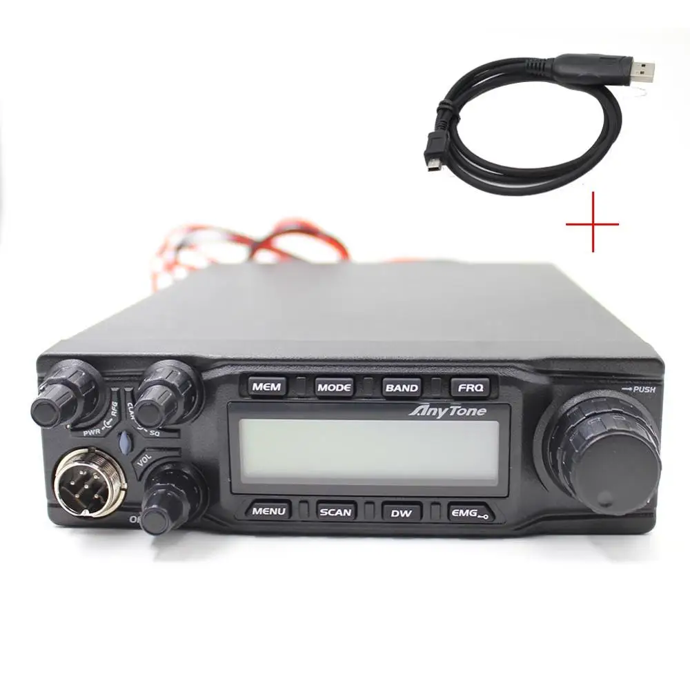 CB радио ANYTONE AT-6666 28,000-29,699 Mhz 40 канальный Мобильный приемопередатчик AT6666 AM/FM/SSB 10 метров радио - Цвет: AT-6666-28M-USB