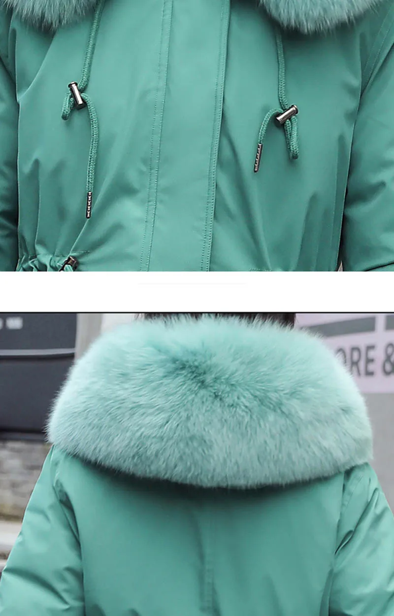 Winter Parker winter New Coat jacket hooded Slim thick fur collar Coat-30 degrees warm winter Coats jacket Parker