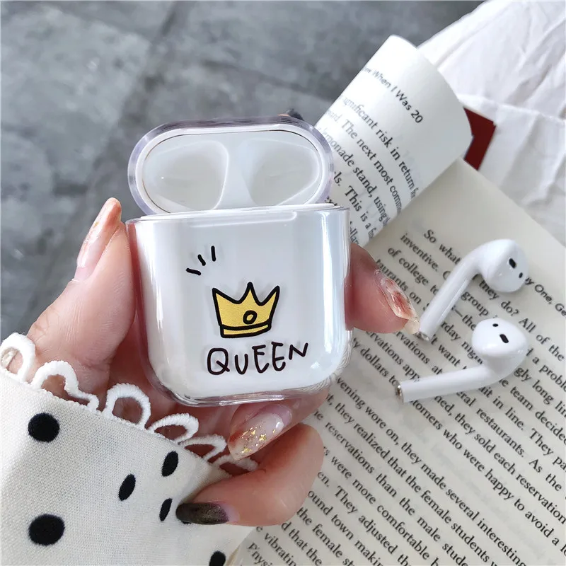 Модный жесткий чехол King для Apple AirPods беспроводной Bluetooth защитный наушников