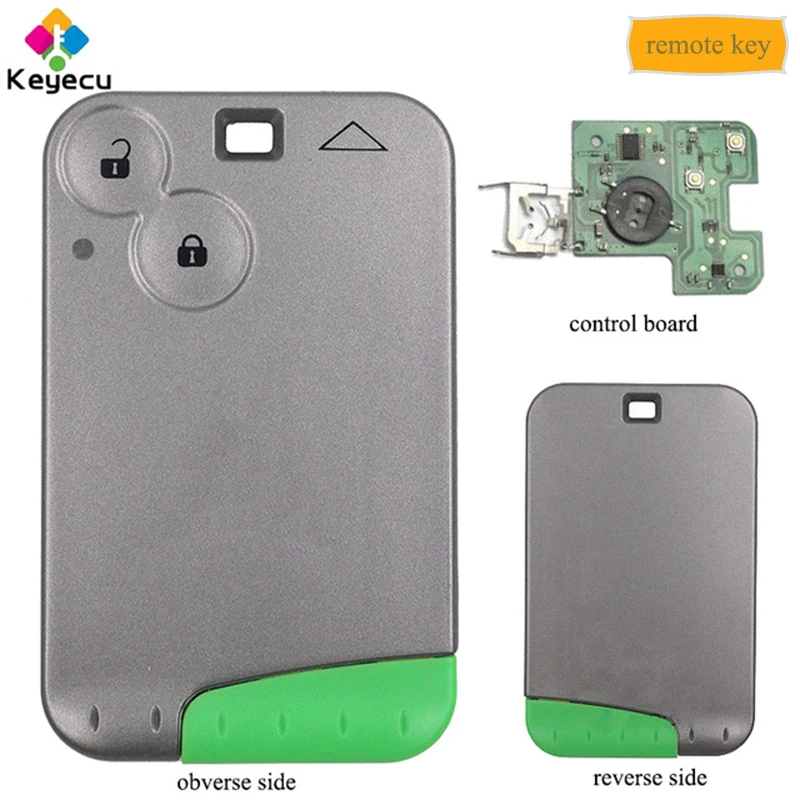 Пульт дистанционного управления KEYECU для смарт карты 2 кнопки частота 433 МГц чип