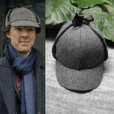 

Holmes Deerstalker Hat Cosplay Accessory Prop Curly Fu Benedict Cumberbatch