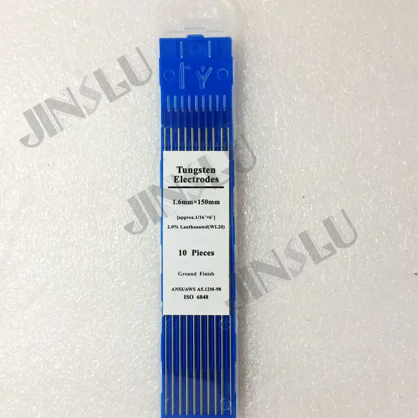 

Вольфрамовый электрод для аргонодуговой сварки, 2% лантаназированный WL20 синий 6 "Ассорти размеров 1/16" 1,6*150 мм, 10PK