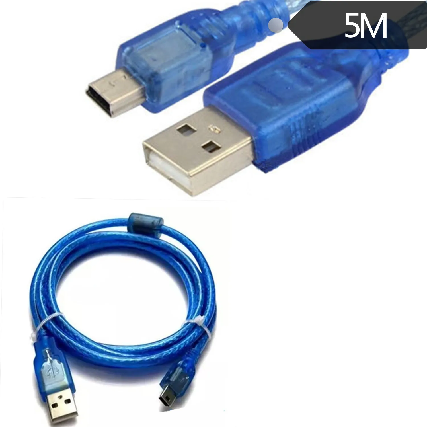 USB кабель мужчины к Мини 5 P/T интерфейс/V3 порт MP4 MP5 автомобиля прозрачный