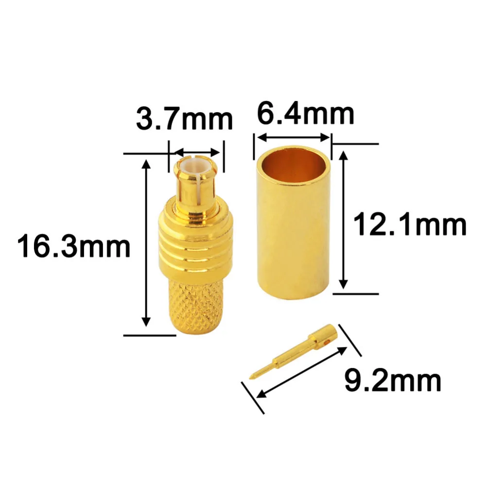 MCX обжимной штекер RF коаксиальный разъем для LMR195 RG58 RG142|connector radio|connector db9connector