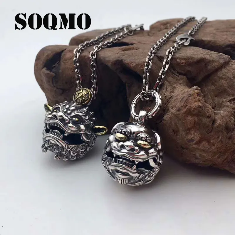 SOQMO 925 пробы серебряные ювелирные изделия подвески в виде китайского единорога