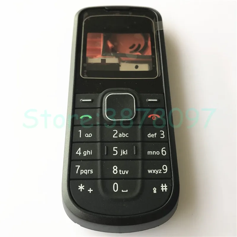 10 шт./лот, для Nokia 1202, новинка, полный корпус, чехол, передняя рамка с клавиатурой, стекло+ средняя рамка+ задняя крышка с логотипом