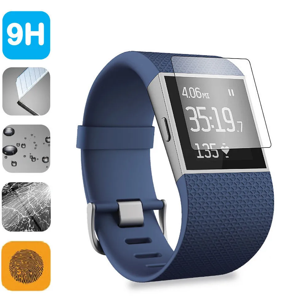 

9H Tempered Glass LCD Screen Protector Shield Film For FitBit Surge Smart Sporting Watch Accessories