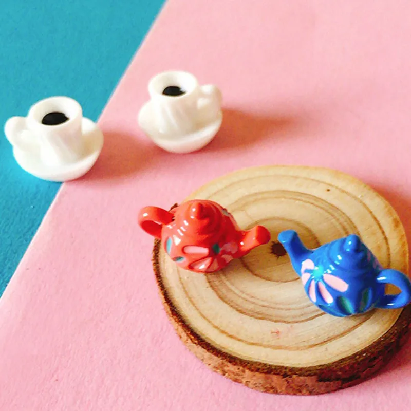 Сине красная чайная чашка/миниатюрная посуда/прекрасная милая/Сказочный Садовый