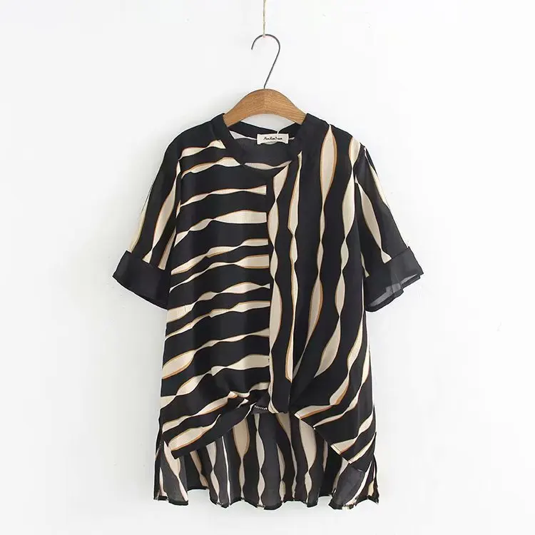 2019 большие размеры повседневный комплект из двух предметов Летняя женская