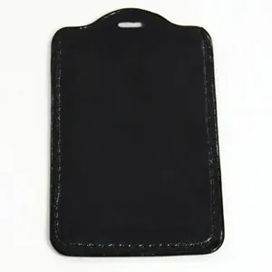 5 шт./набор черный держатель для карт из искусственной кожи с длинным ремешком на