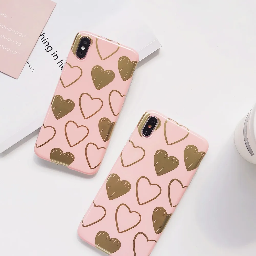 Oryksz милая Мода любовь Сердце Силиконовый мягкий телефонный чехол для iPhone 6 6s 7 8