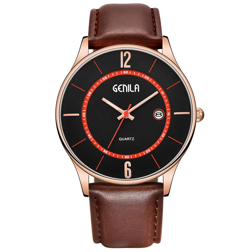 Горячие Брендовые мужские часы Роскошные Кварцевые Бизнес повседневные