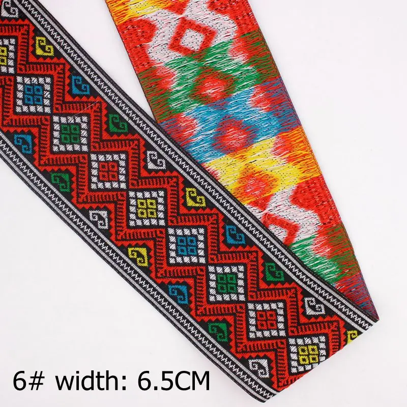 (6) width 6.5CM 7 ярдов 4 см 6,5 см ширина вышивка лента кружева китайский стиль одежды украшения кружева Diy аксессуар для рукоделия - Цвет: (6) width 6.5CM