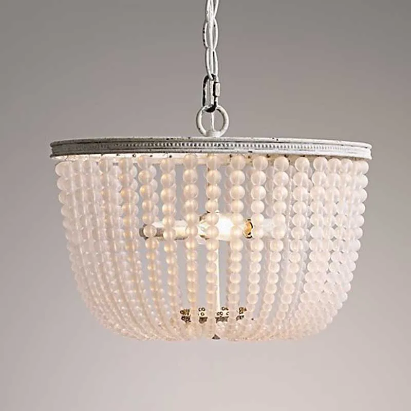 Люстра ZYY в французском стиле ретро пасторальная лампа с матовым кристаллом для