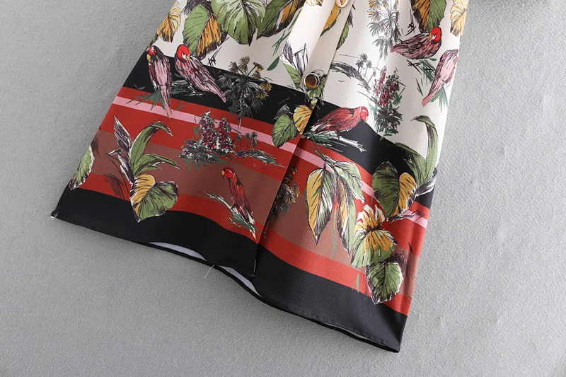 Летнее платье 2019 Новая повседневная печать женская одежда Длинные рукава белое