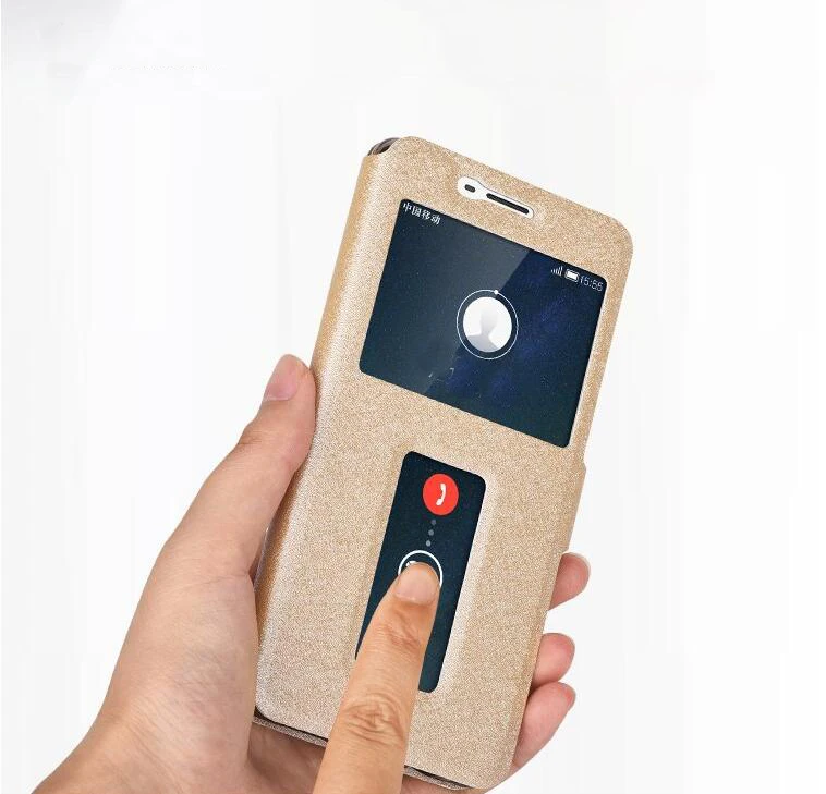 Роскошный Смарт-Чехол Oneplus 6 с окошком спереди кожаный чехол для OnePlus 5 5T 3 3t