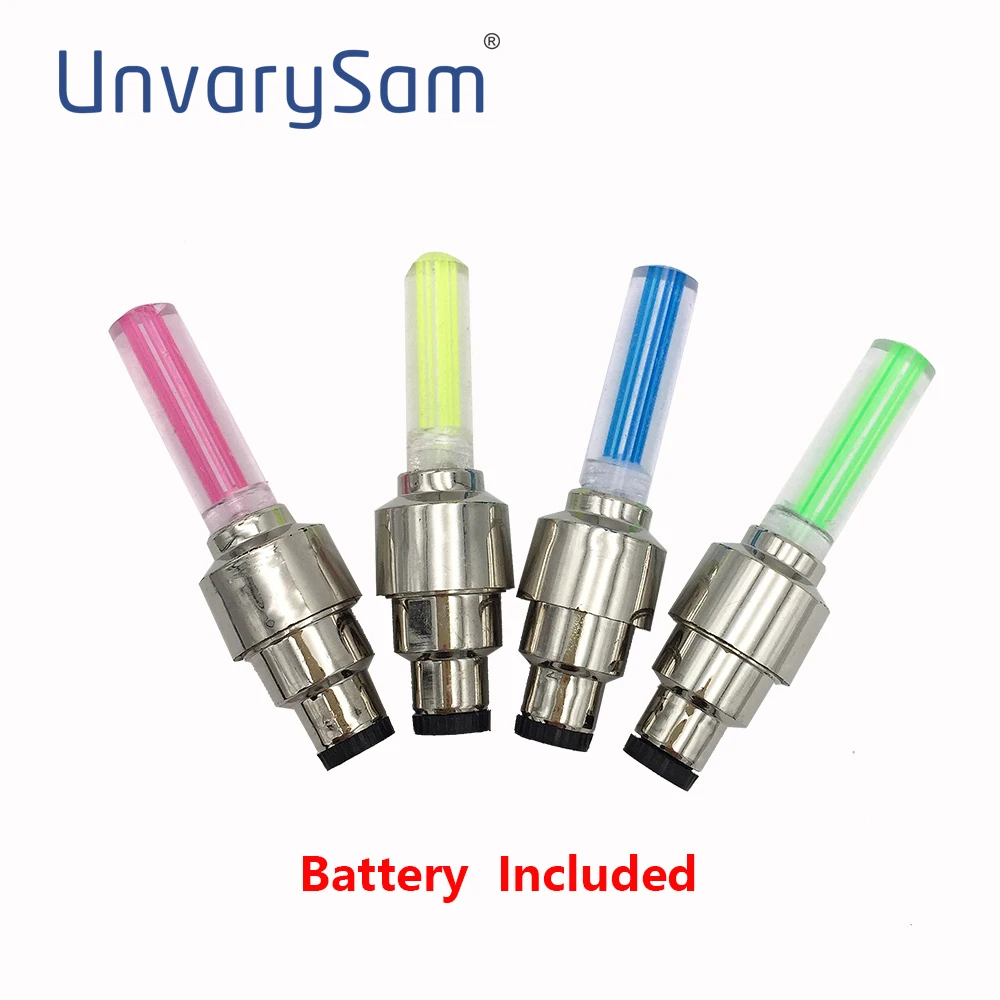 2 шт. 4 цвета LED Велосипедные фары горная дорога Велоспорт огни шин сопла flash Клапан