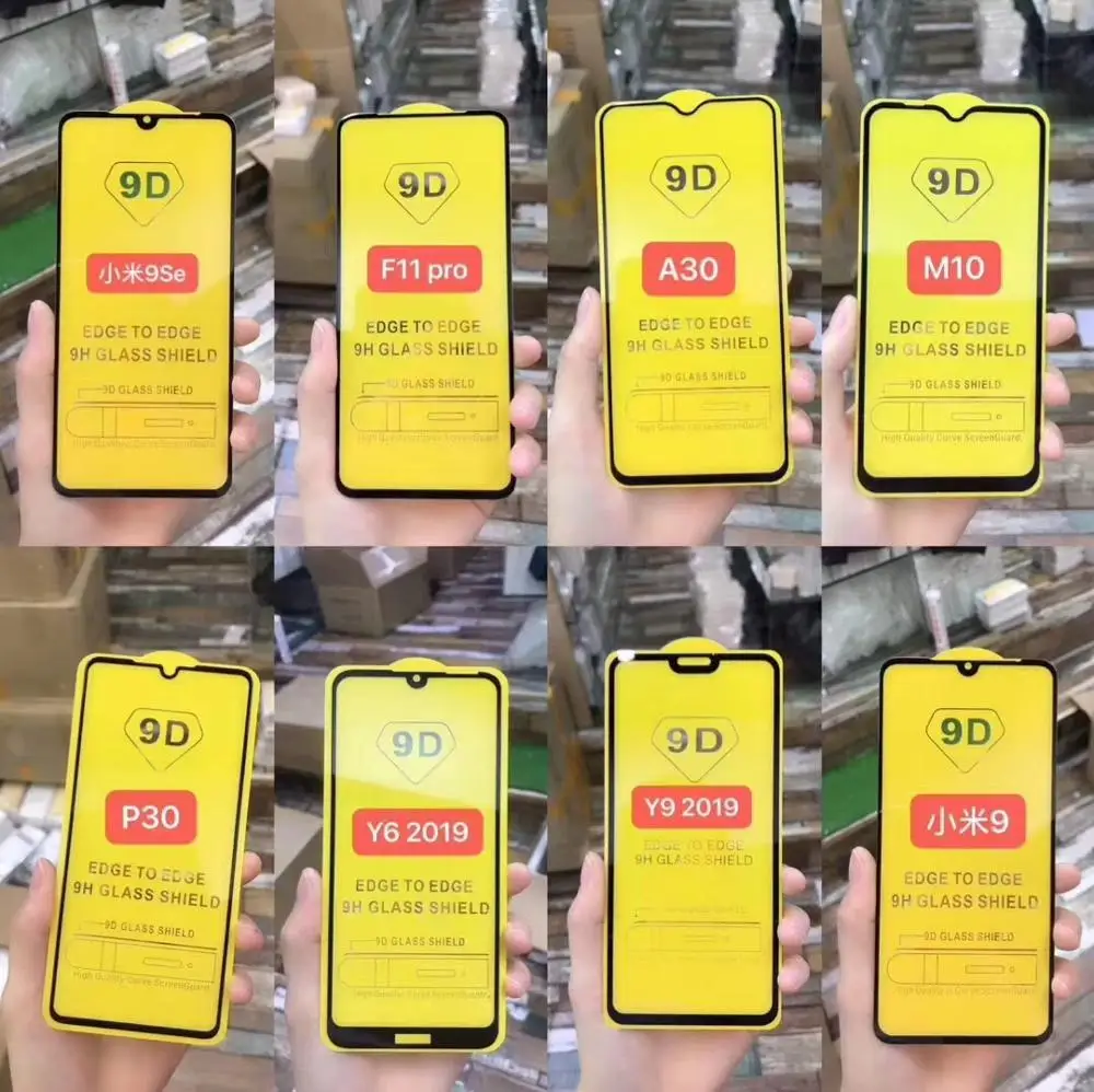 1 шт./лот 9D полное покрытие закаленное стекло протектор экрана для Huawei P30 Lite Y5 Y7 Y6