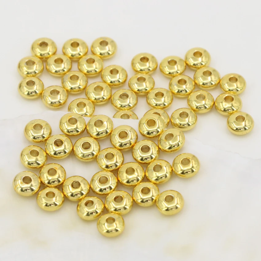 Бусины разделители золотого цвета 20 шт. 6 мм B2522|jewelry qvc|jewelry featherjewelry square |