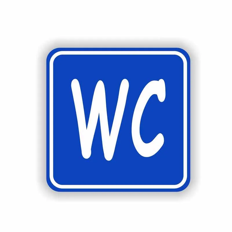 

YJZT 12.3CM*12.3CM Car Styling Tips WC Restroom Sticker Funny Toilet Decal Car Sticker 6-1724