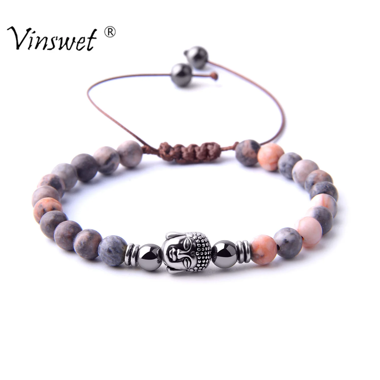 Будды Браслеты для мужчин модные натуральная из бисера браслеты и женщин