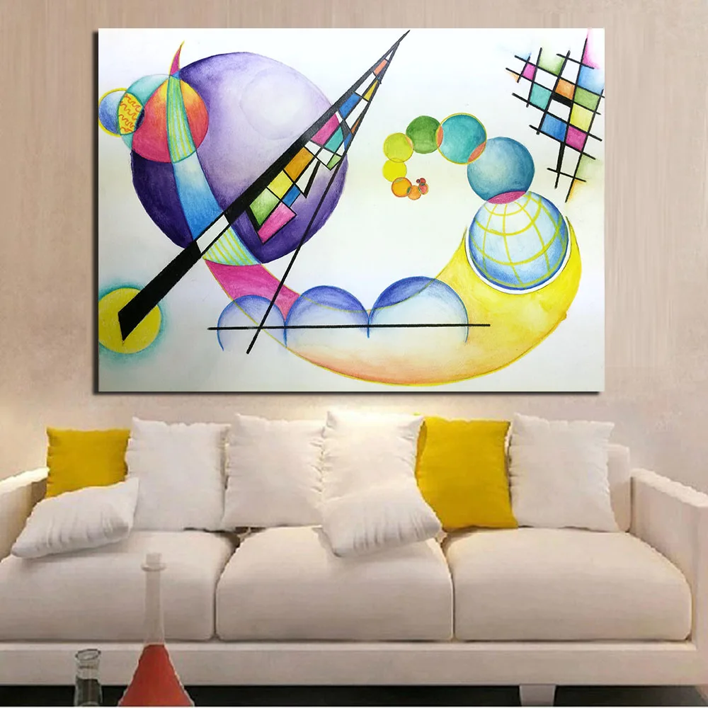 

JQHYART Surrealism Wassily Kandinsky Canvas Art Oil Painting Moder Home Decor Picture Wall Pictures For Living Room No Frame