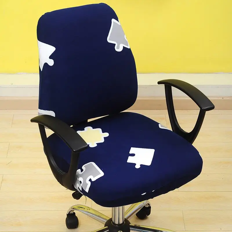 1 шт. универсальный размер для дома и офиса эластичный плиссированный цветочный Печатный чехол на стул сидение чехлы