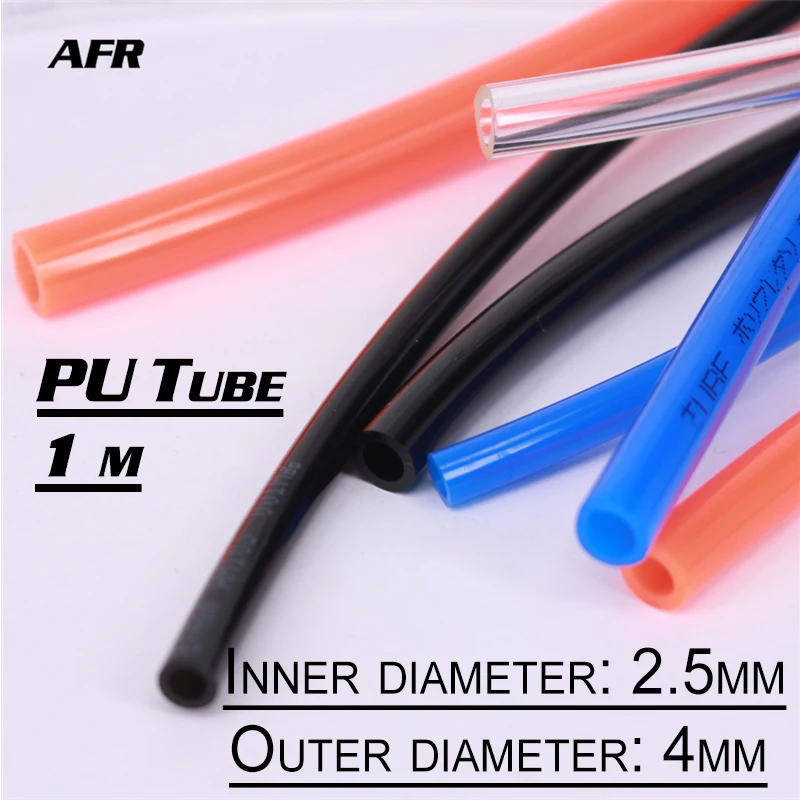 

1M PU Tube PU4X2.5 4mmx2.5mm Air Hose Pipe Polyurethane Tubing OD 4mm ID 2.5mm high quality Pneumatic Component for Compressor