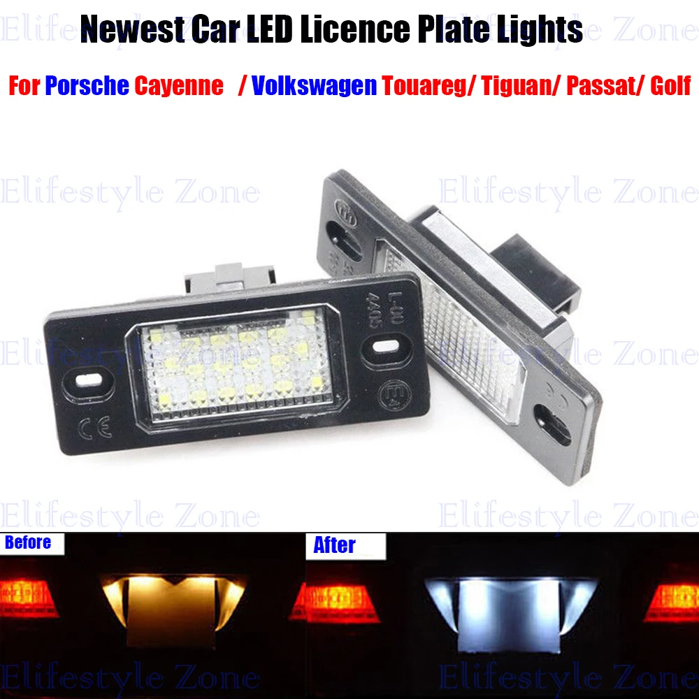 2 светодиодный ных лампы для номерного знака 18 без ошибок Porsche Cayenne Volkswagen VW Tiguan Golf