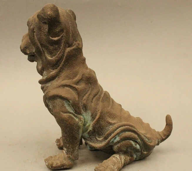 8 &quotПрекрасный Китайский чистый Бронзовый знаменитый питомец Шарпей мопса