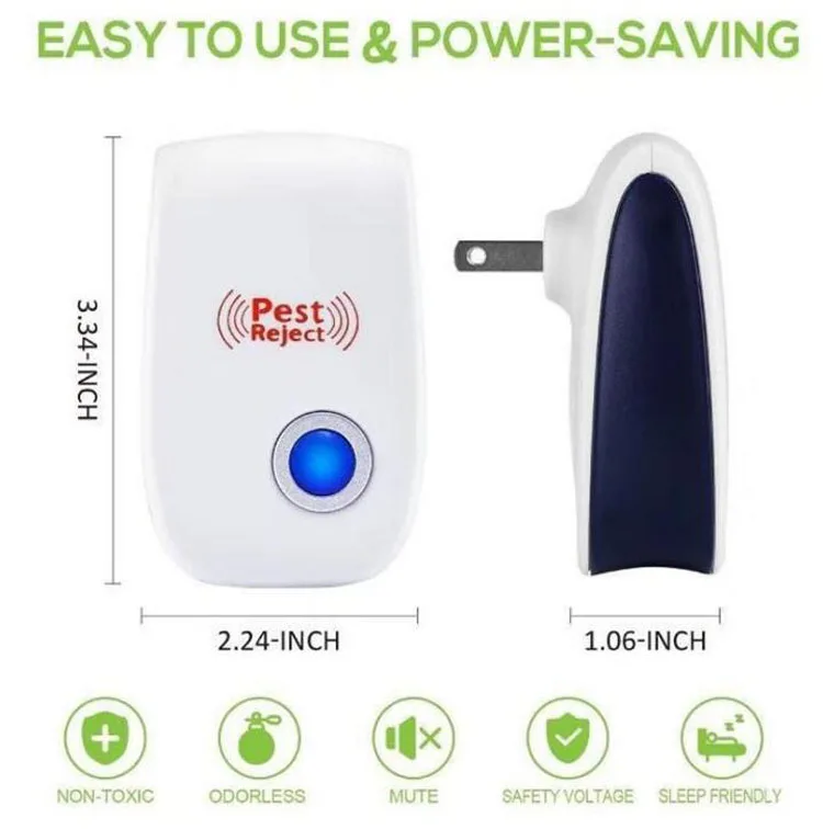 Electronic Ultrasonic Mouse Killer Cockroach Trap Insect Mosquito Repeller Rats Spiders Practical Pest Control Device |