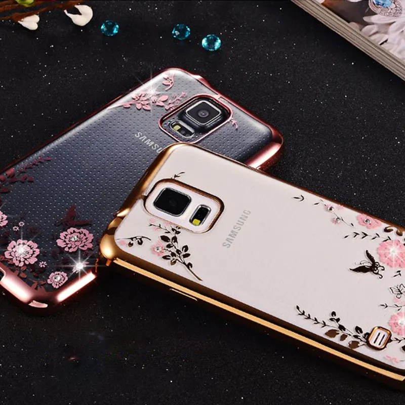 Силиконовый чехол для Samsung Galaxy S5 G900 G900f SM S 5 Роскошный Блестящий блестящий задняя