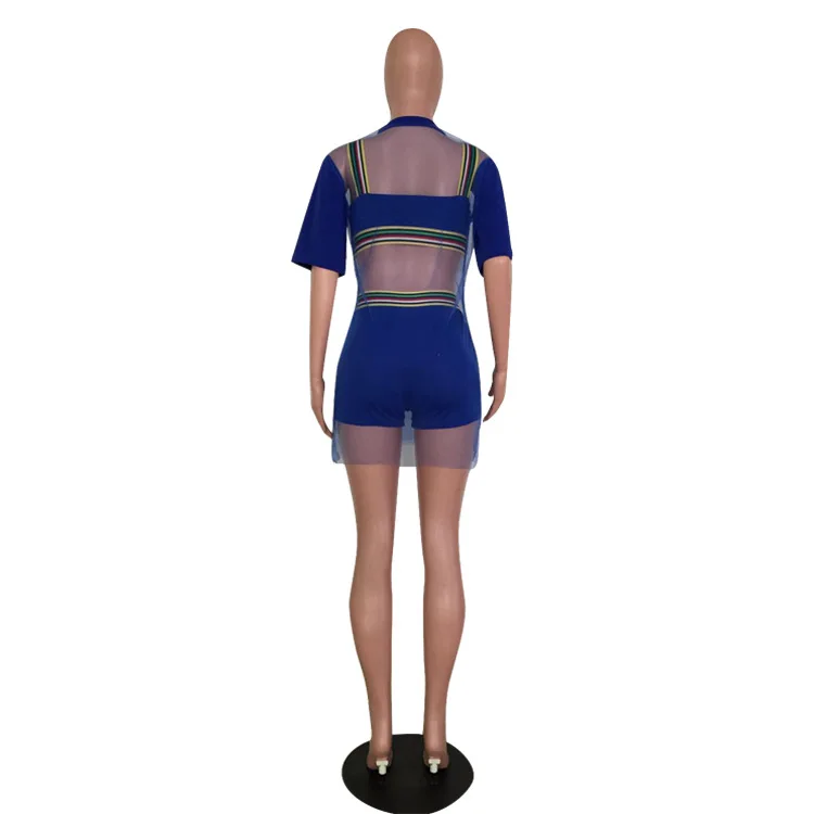 Сексуальный комплект из трех предметов летний костюм сетчатый укороченный топ и