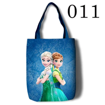 Disney мультфильм сумочка с принцессой Экологическая сумка шопинг Холодное сердце Эльза и Анна сумка тканевая через плечо сумка - Цвет: Хаки