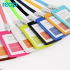 Пластиковый Чехол для удостоверения личности карамельных цветов, визитница, значок сотрудника со шнурками для школы и больницы (стандартный Размер)