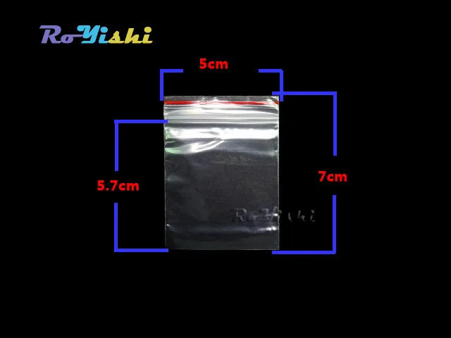 100 шт./упак. 5x7 см ювелирные изделия мешки Ziplock молния и застежка-молния Lock закрывающимися Пластик поли прозрачные Кондитерские мешки