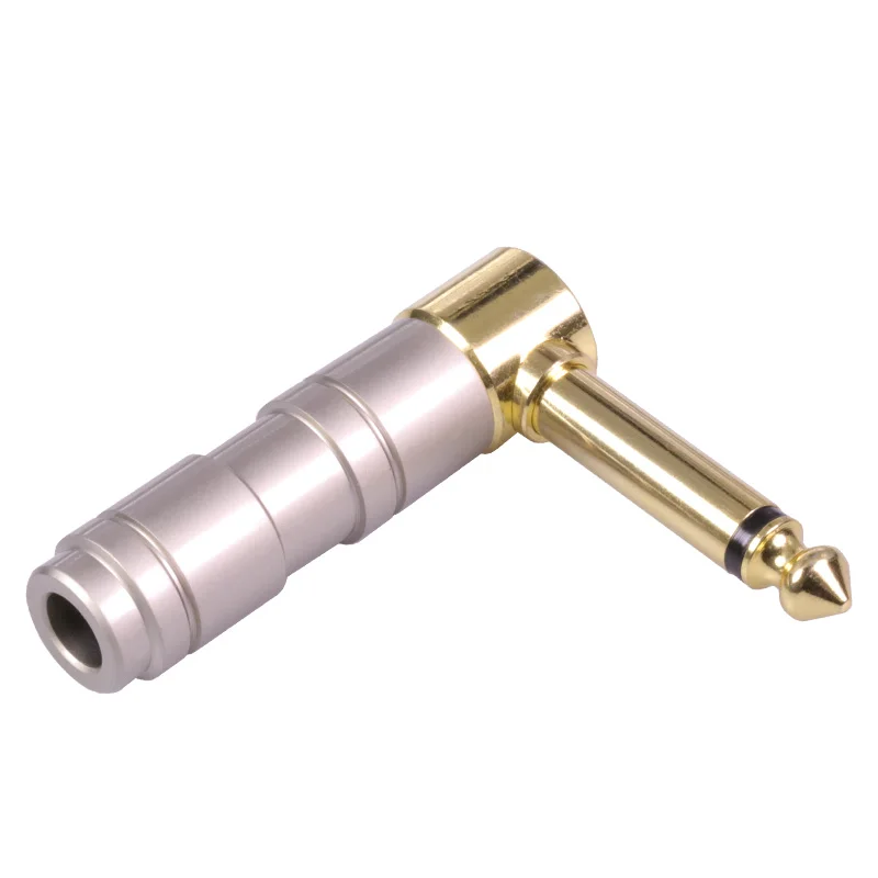 50pcs Jack 6.35mm 1/4&quot Audio Video Connector Right Angle L Shape Mono 2poles Male Plug for Guitar | Обустройство дома