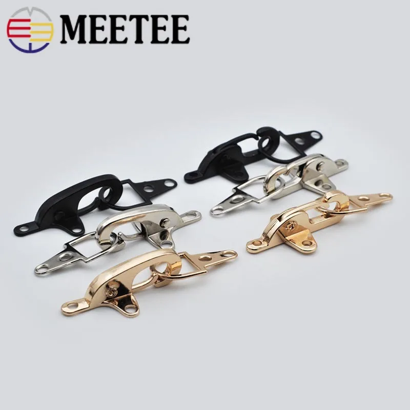 Металлическая пряжка Meetee 4/5 см декоративная застежка с карабином для пальто