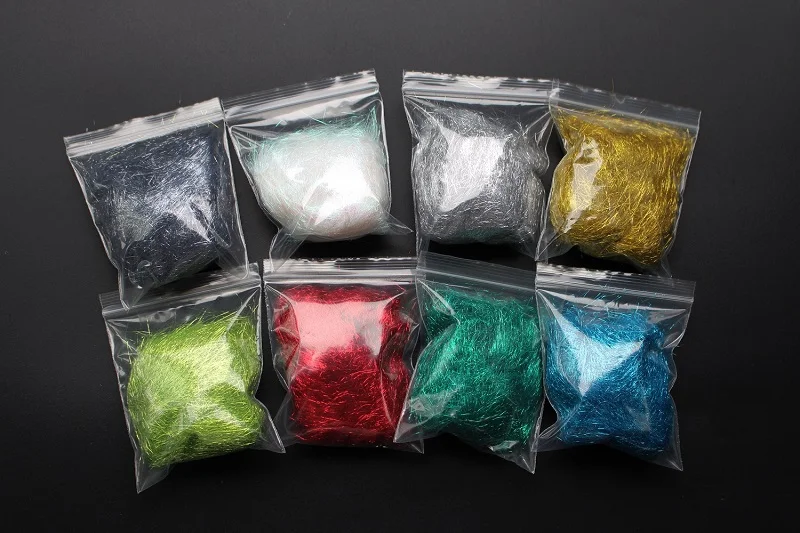 8 packs 8 colors Tigofly 8 цветов 2 г ледяной Дубляж ледяной дубль нить крыла форель Нимфа для ловли нахлыстом материалы зеленый красный золотой серебряный жемчуг - Цвет: 8 packs 8 colors