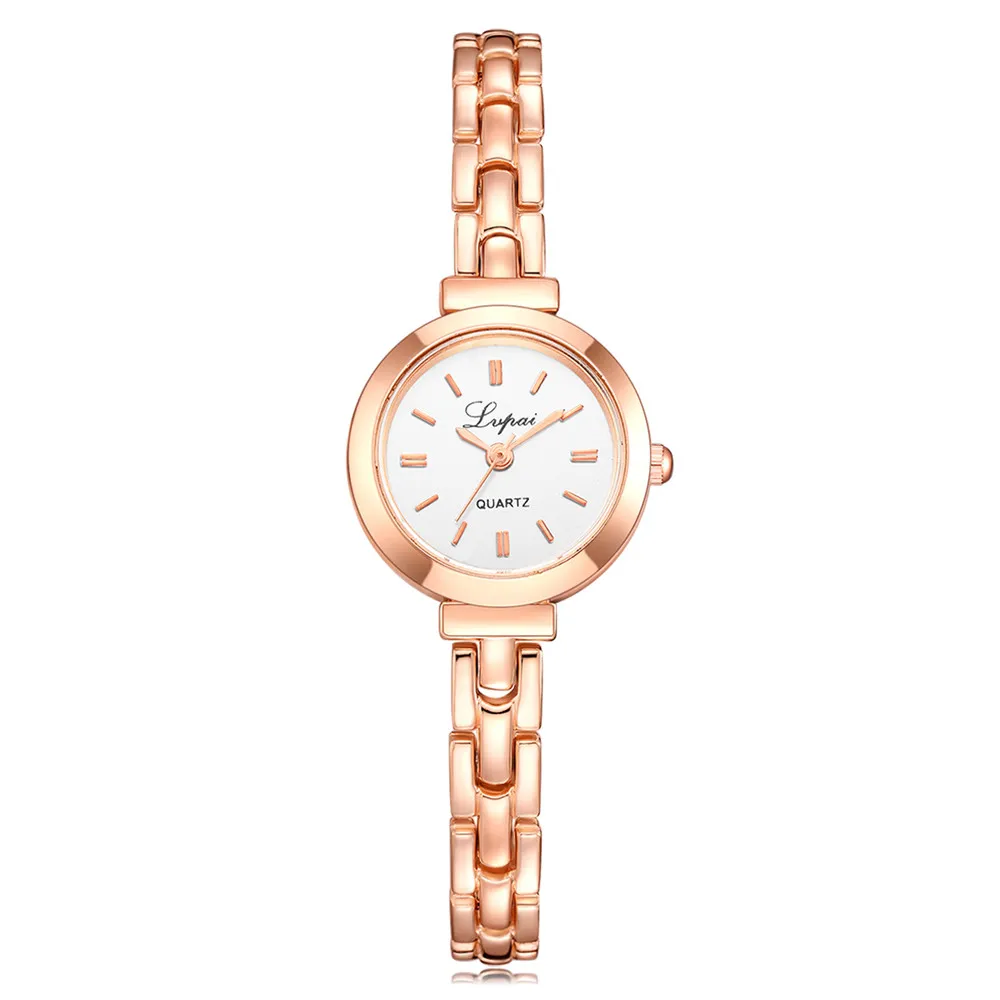 Gold And White Lvpai, женские часы, Топ бренд, роскошные, розовое золото, кварцевые часы для женщин, модный браслет, часы для девушек, подарок, платье, деловые часы# S - Цвет: Gold And White