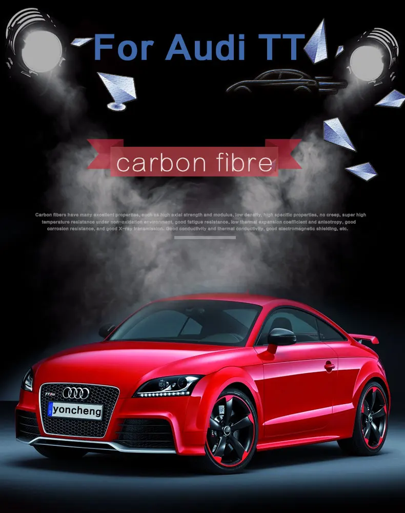 Для Audi TT Стайлинг автомобиля стикерами 8n 8J MK1 2 3 TTRS TTS аксессуары из углеродного волокна для салона автомобиля дверные ручки крышки 3D отделка дверная ручка