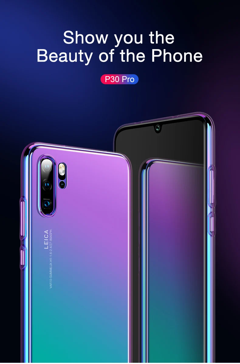 Чехол CAFELE для huawei p30 p20 pro чехол s Роскошный чехол Aurora прозрачный градиентного цвета чехол для huawei p30 p20 светильник Жесткий Чехол для ПК