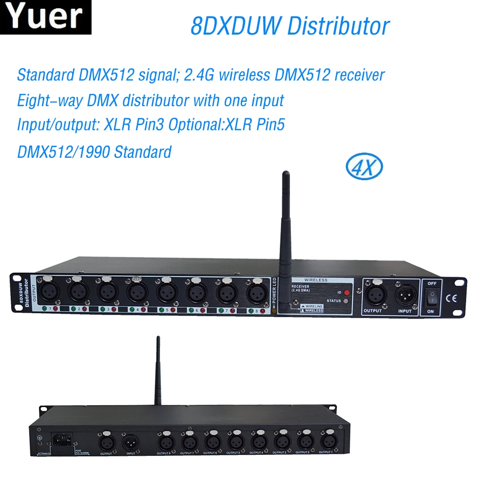 Сценический свет 8DXDUW дистрибьютор DMX512 разделитель света усилителя сигнала DMX