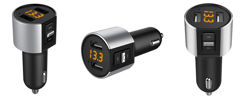 Автомобильный MP3-плеер u-диск музыкальный fm-передатчик Bluetooth автомобильный комплект 3.4A двойное USB Автомобильное зарядное устройство Bluetooth приемник контроль напряжения
