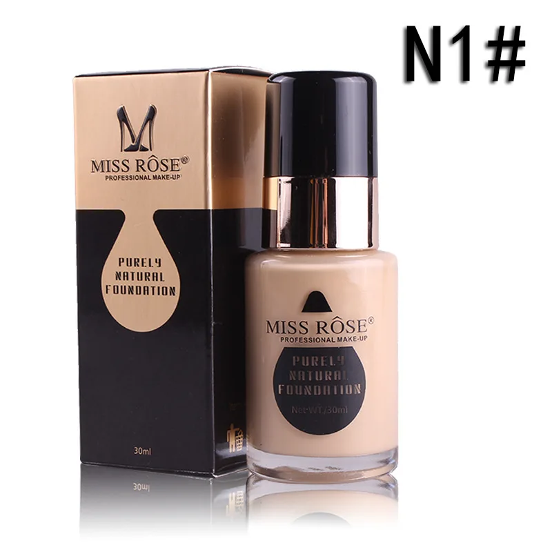 MISS ROSE 30MLGlass Bottle Foundation Repair Nourishing Concealer Foundation