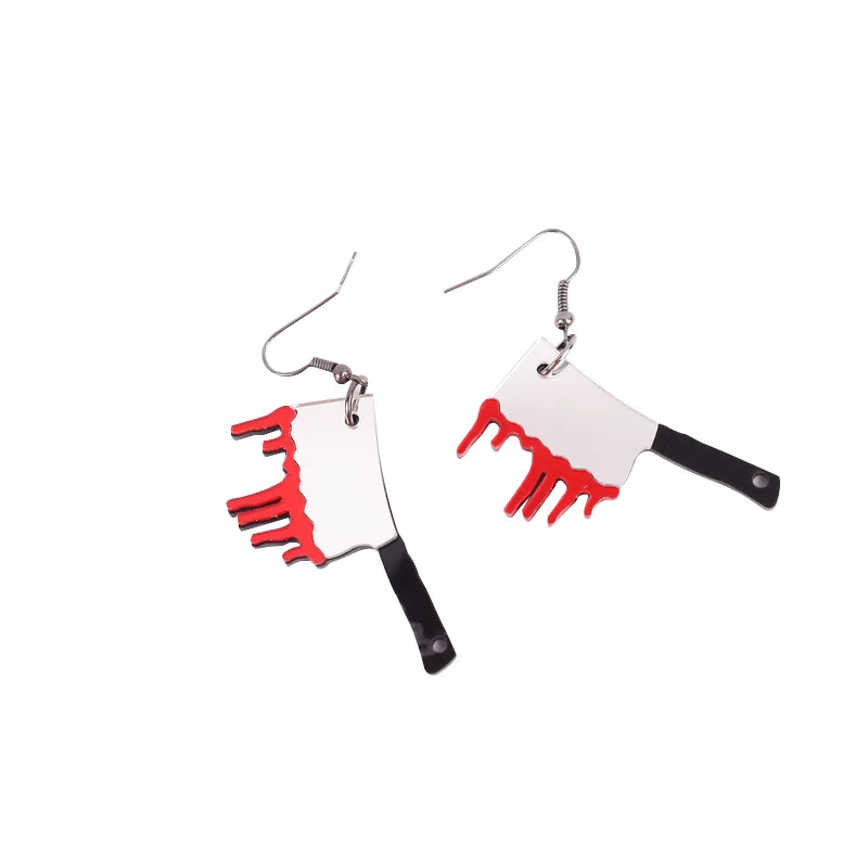 Счастливого Хэллоуина страшная жуткая кровь кухонный серьги с ножами для Для