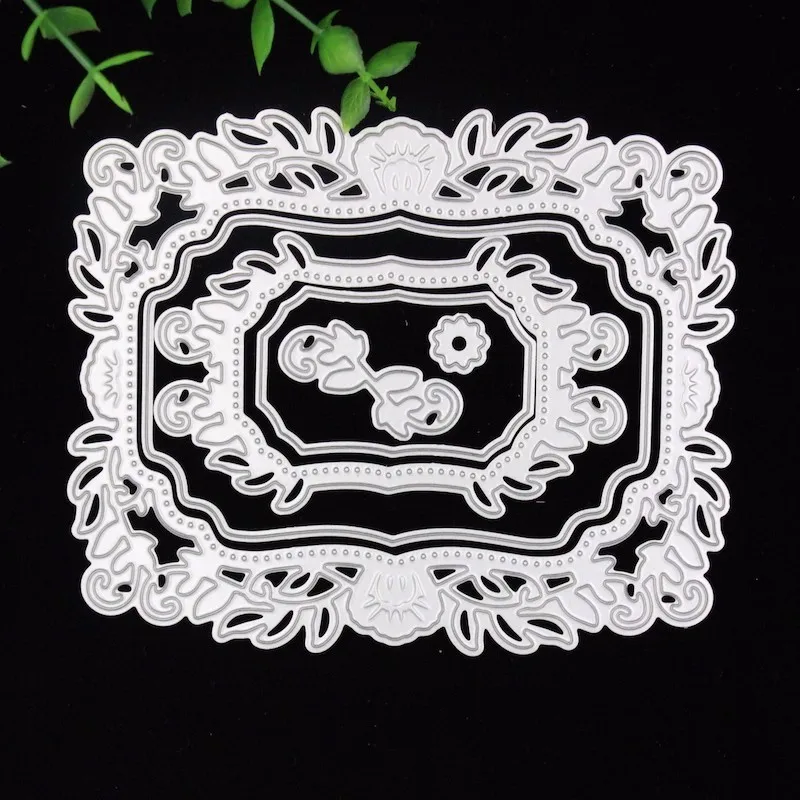 6 шт./компл. металлическая рамка с цветами трафареты для пресс-формы DIY