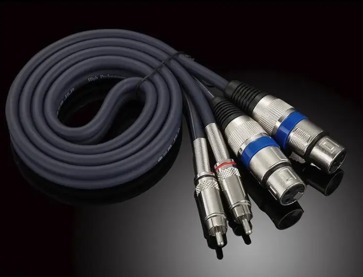 Новый двойной XLR женский поворот на двойной RCA кабель аудиокабель линия JSJ-205