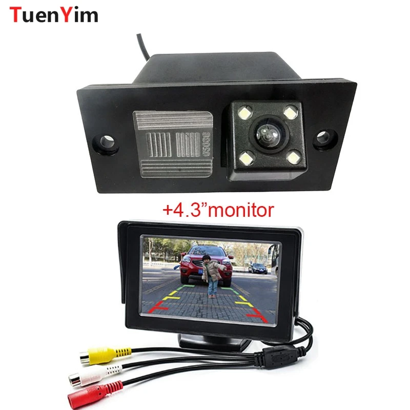 camera and monitor Водонепроницаемая автомобильная парковочная камера заднего вида для HYUNDAI H1 GRAND STAREX I800 H100 H300 с 4," ЖК-монитором - Название цвета: camera and monitor