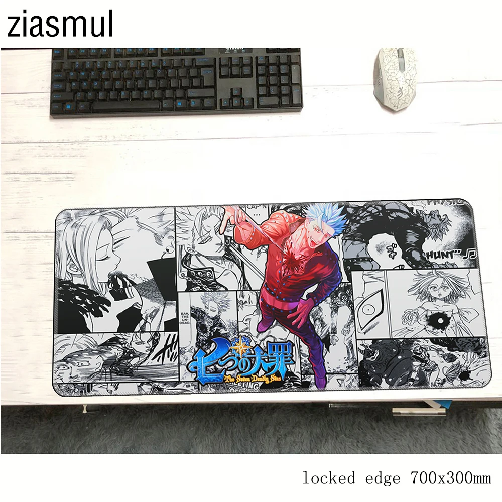 Коврик для мыши Seven deadly sins 700x300x3 мм великолепный компьютерный коврик игровые